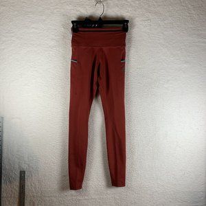 Nike Epic Luxe‎ Tights Womens XS Rust Mid-Rise Dri-Fit Pull On Running 7370